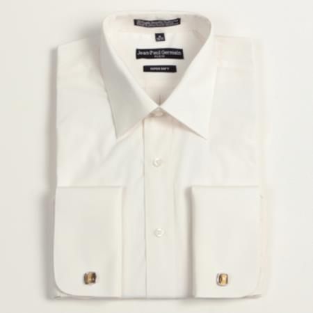 white christmas dresses Modena Men’s Regular Fit French Cuff Solid Dress Shirt – Colors main image 0
