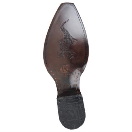 Men's Brown Snip Toe Leather Saddle Vamp Dress Cowboy Boot Cheap Priced For Sale Online - 6EE