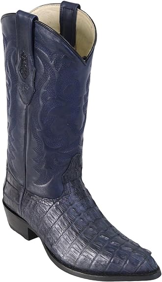 J Toe Cowboy Boots - J Toe Western Boots - Original Brown Caiman (Gator) Tail LeatherJ-Toe Boot - 6 Wide