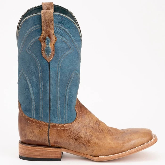 Ferinni Boot - Mens Dress Cowboy Boot  - Ferrini Men's Maddox Leather Boots Handcrafted - Antique Saddle in Antique Saddle - 10D