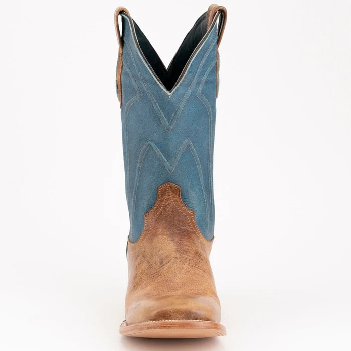Ferinni Boot - Mens Dress Cowboy Boot  - Ferrini Men's Maddox Leather Boots Handcrafted - Antique Saddle in Antique Saddle - 10D