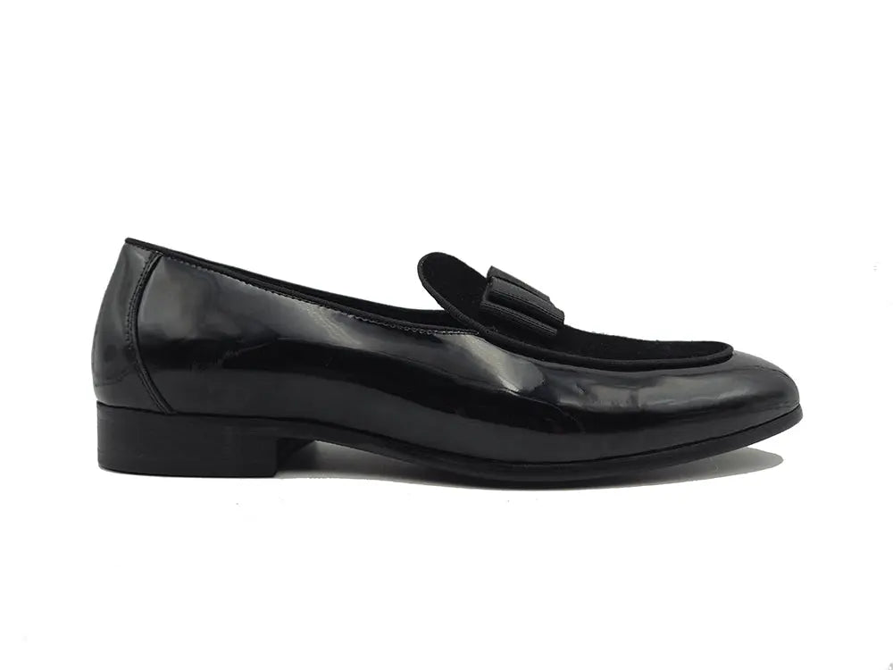 Bow Tie Patent Leather Formal Shoe - 8