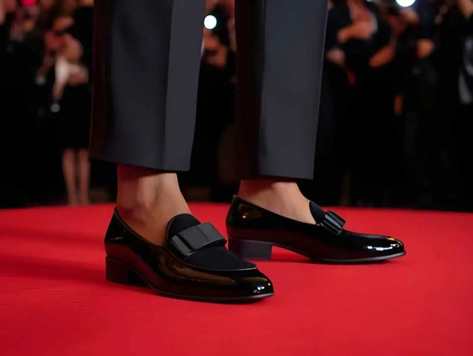 Bow Tie Patent Leather Formal Shoe - 8