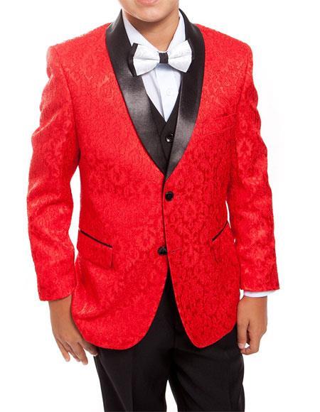 Boys Tuxedo + Boys Red ~ Black Suit