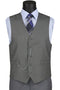 "Grey Men's Suit Vest - Basic Style for Formal Wear"