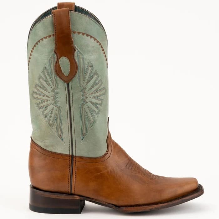Ferinni Boot - Mens Dress Cowboy Boot  - Ferrini Men's Santa Fe Leather Boots Handcrafted - Brandy - 9D