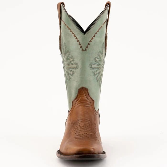 Ferinni Boot - Mens Dress Cowboy Boot  - Ferrini Men's Santa Fe Leather Boots Handcrafted - Brandy - 9D