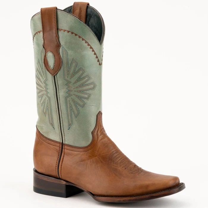 Ferinni Boot - Mens Dress Cowboy Boot  - Ferrini Men's Santa Fe Leather Boots Handcrafted - Brandy - 9D