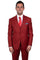 Cheap priced Suit- Men's Two Button Vested Stacy Adams Basic Brick Suit