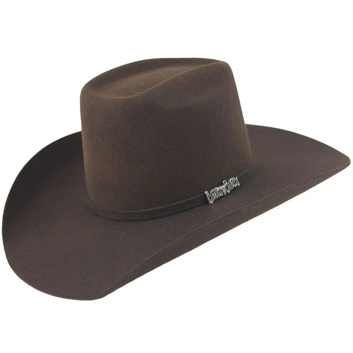 Brown Brick Crown Cowboy Hat For Men - S