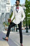 Ivory Double Breasted Tuxedo Dinner Jacket - Cream Off White Dinner Jacket