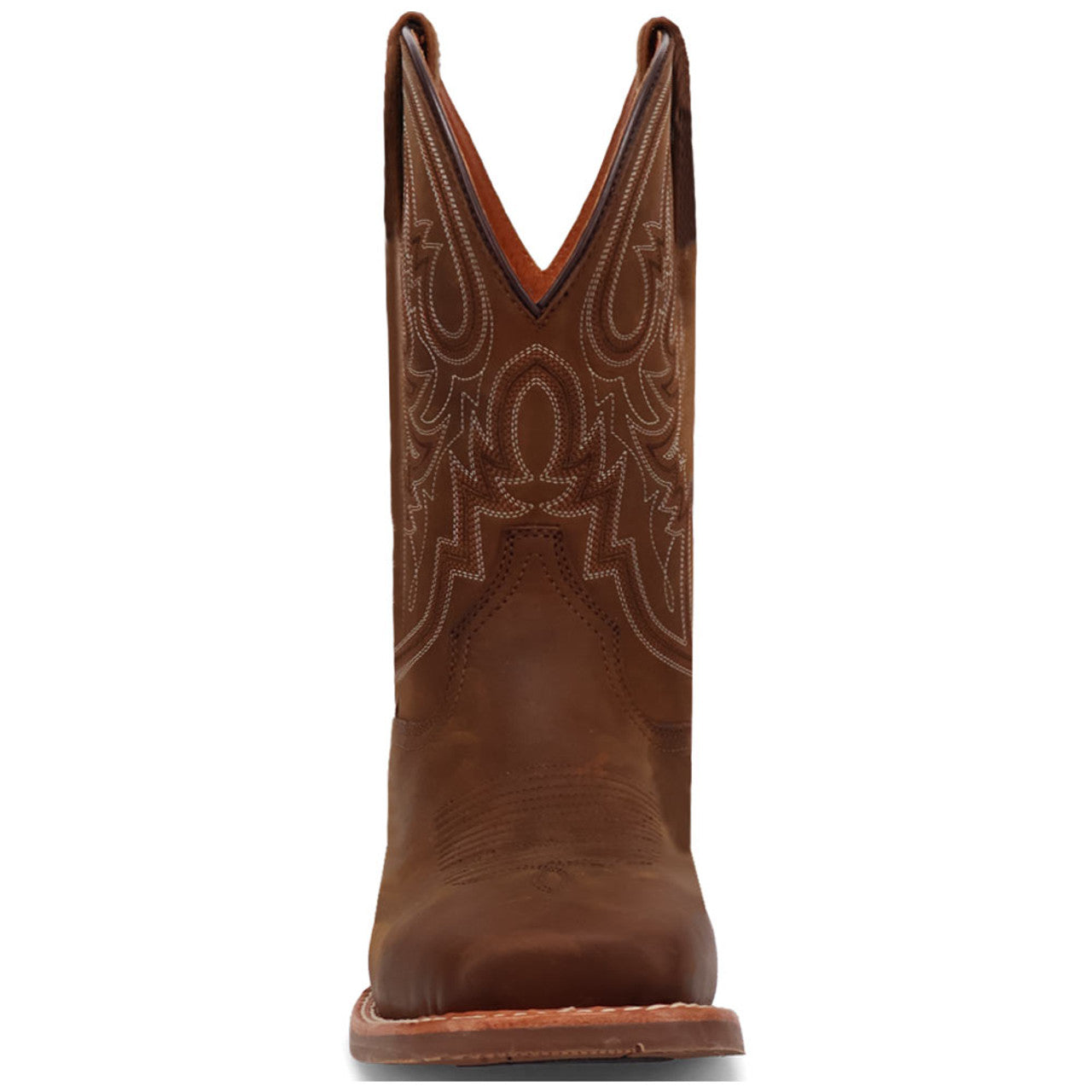 Dan Post Men's Brigston Brown Leather Broad Square Toe Western Boots - 7D