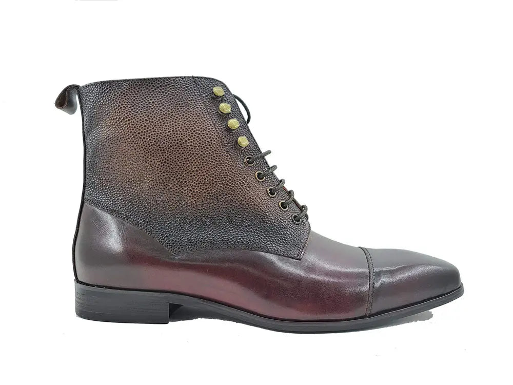 Brogue Cap Toe Leather Boot - 6.5