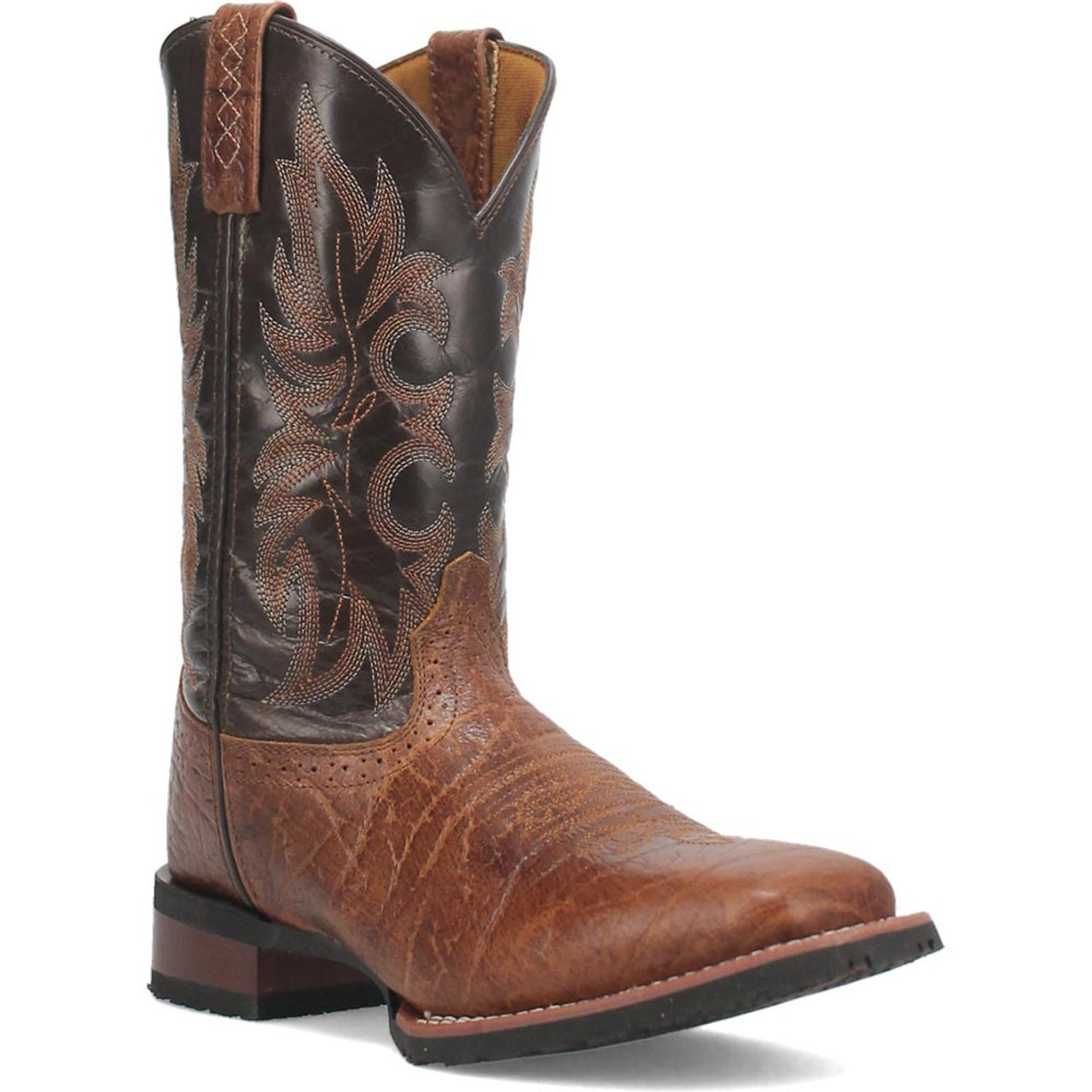 Laredo Broken Bow Rust Broad Square Toe Boots for Men - 8D