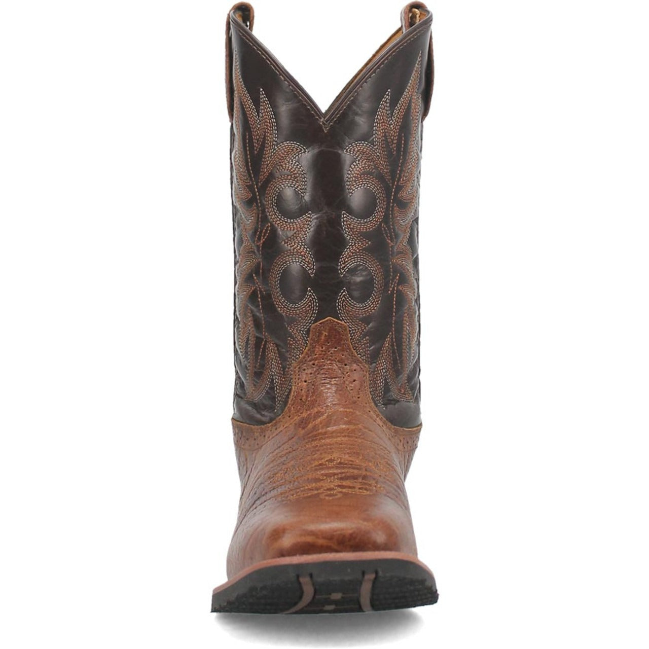 Laredo Broken Bow Rust Broad Square Toe Boots for Men - 8D