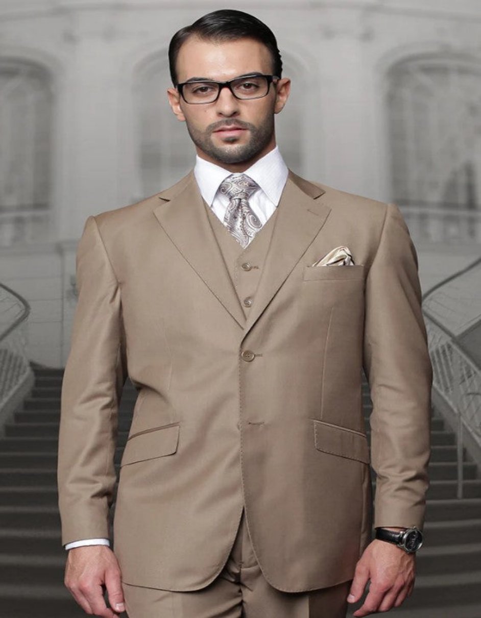 Big and Tall Suit - Bronze Big and Tall Regular Fit 3 PC Suit