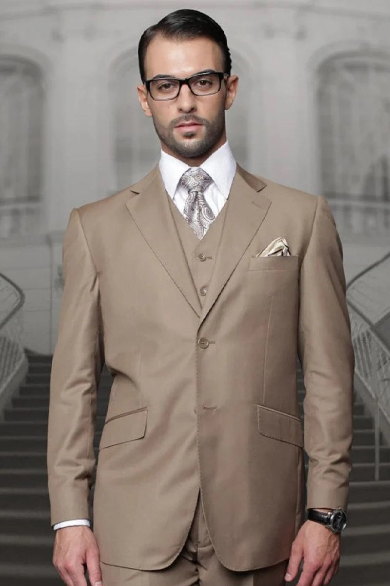 Big and Tall Suit - Bronze Big and Tall Regular Fit 3 PC Suit - Coat Size 38