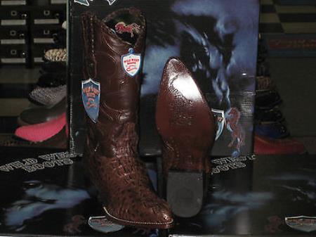 Wild West Brown Genuine Crocodile ~ World Best Alligator ~ Gator Skin Western Cowboy Dress Cowboy Boot Cheap Priced For Sale Online (EE) - 6EE