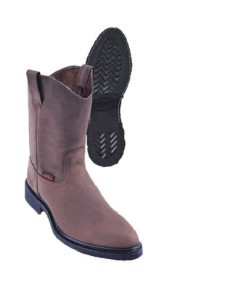 Los Altos Boots Nubuck With Vibrum Sole Work Boot ~ Botines Para Hombre - US 8.0 Standard/D/ Medium / Eu:41-42