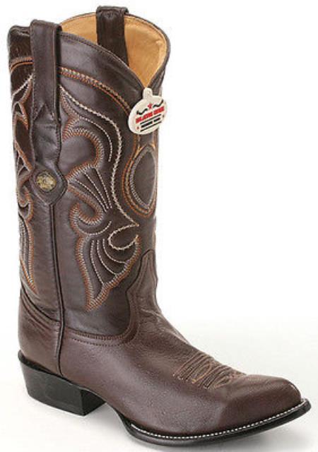 Goat Leatherp Brown Los Altos Boots Men's Cowboy Boots Western Rider Style - 6.0 Standard / D / Medium