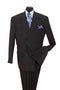 Mens Double Breasted Ton on Ton Stripe Suit in Black