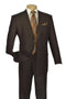 Cheap Priced Suit - Mens Modern Fit Two Button Poplin Brown Suit