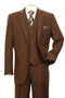 Cheap Priced Suit  - Mens 2 Button Pleated Pant Suit In Brown With Double Breasted Vest