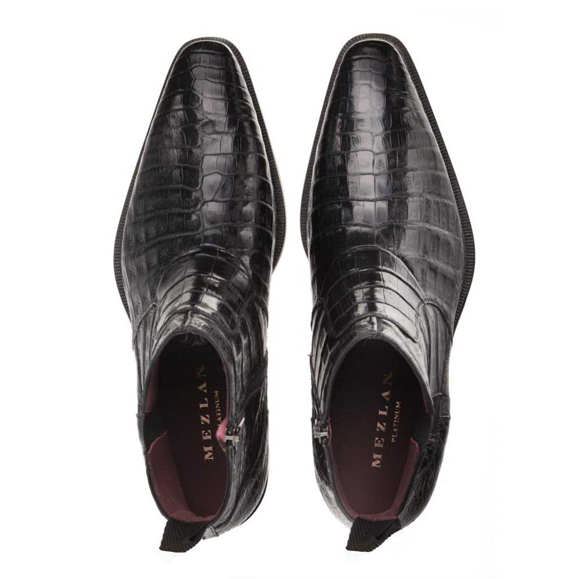 Blackmore Brown Genuine Crocodile Plain Toe Mens Boot By Mezlan Made In Spain Brand-New Designer Collection - 8M