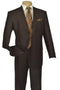 Cheap Priced Suit - Mens Two Button Modern Fit Wool Feel -   Brown Suit