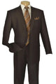 Cheap Priced Suit - Mens Two Button Modern Fit Wool Feel -   Brown Suit