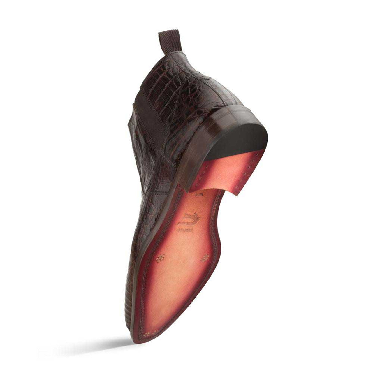 Blackmore Brown Genuine Crocodile Plain Toe Mens Boot By Mezlan Made In Spain Brand-New Designer Collection - 8M