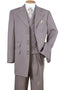 Cheap priced Suit - Mens Double Button Vested Fashion Zoot Brown Suit