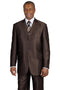 Cheap Priced Suit - Mens 3 Button Peak Lapel Shiny Sharkskin Micro Pinstripe Brown Suit