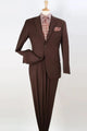 Cheap Priced Suit -  Mens Two Button Modern Fit Two Piece Brown Suit