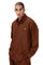 Mens Casual Long Sleeve French Front Leisure Set in Brown