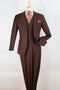Cheap Priced Suit  - Mens Two Button Classic Fit Vested Brown Suit