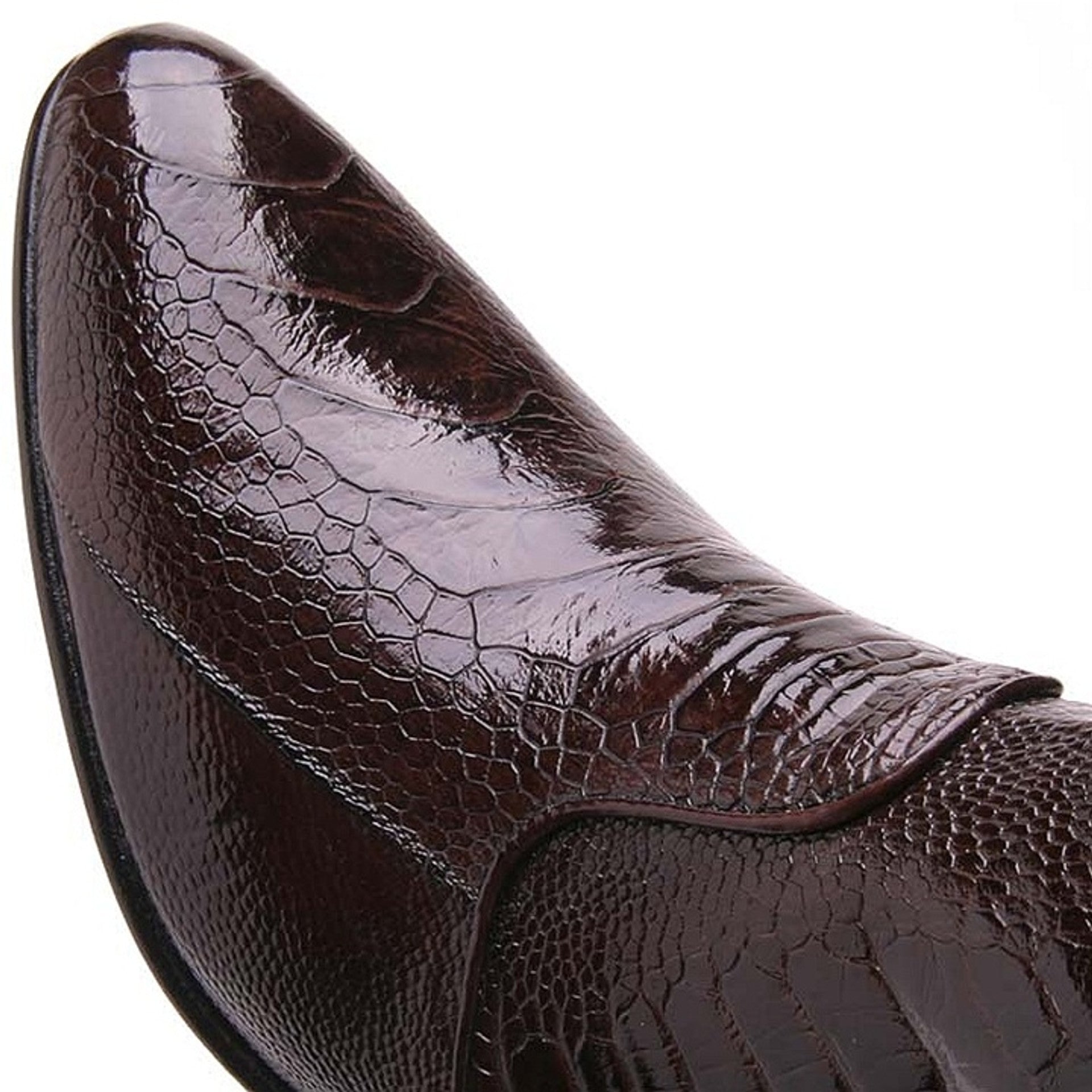 Los Altos Mens Brown Genuine Ostrich Leg Leather Ankle Boots - 8