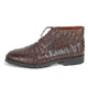 Los Altos Brown Genuine Caiman Crocodile Belly Ankle Boots