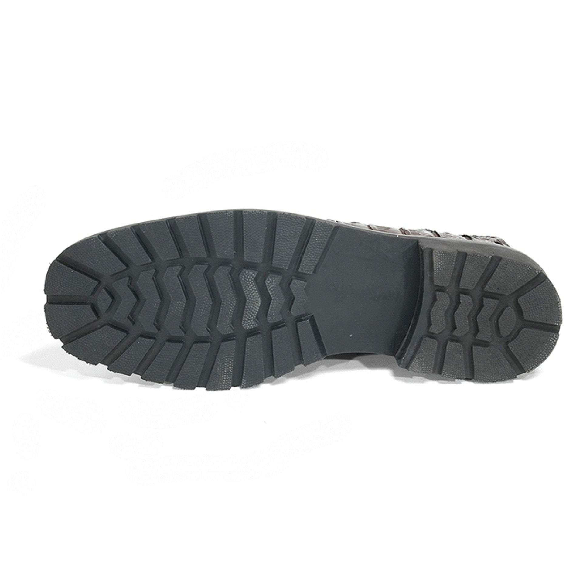 Los Altos Brown Genuine Caiman Crocodile Belly Ankle Boots - 8