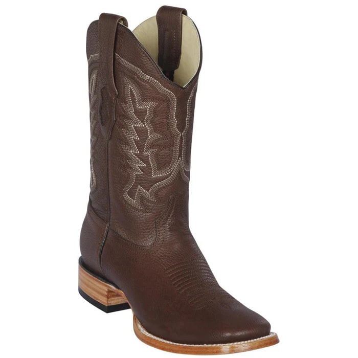 Los Altos Boots - Mens Dress Cowboy Boot - Low Priced Brown Boots Square Toe- in Brown - 6