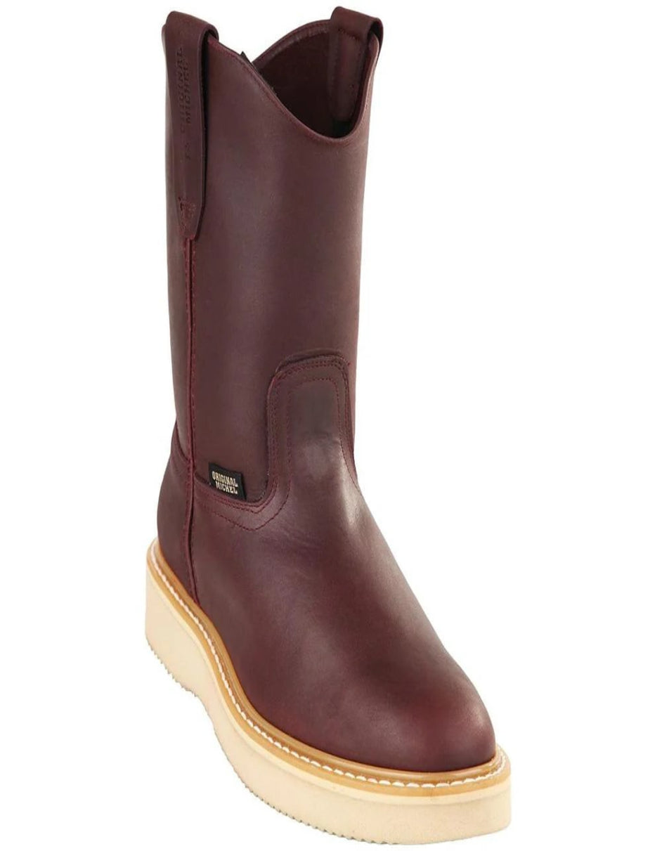 Original Michel Grasso Leather Work Boots - 6 Standard / D / Medium