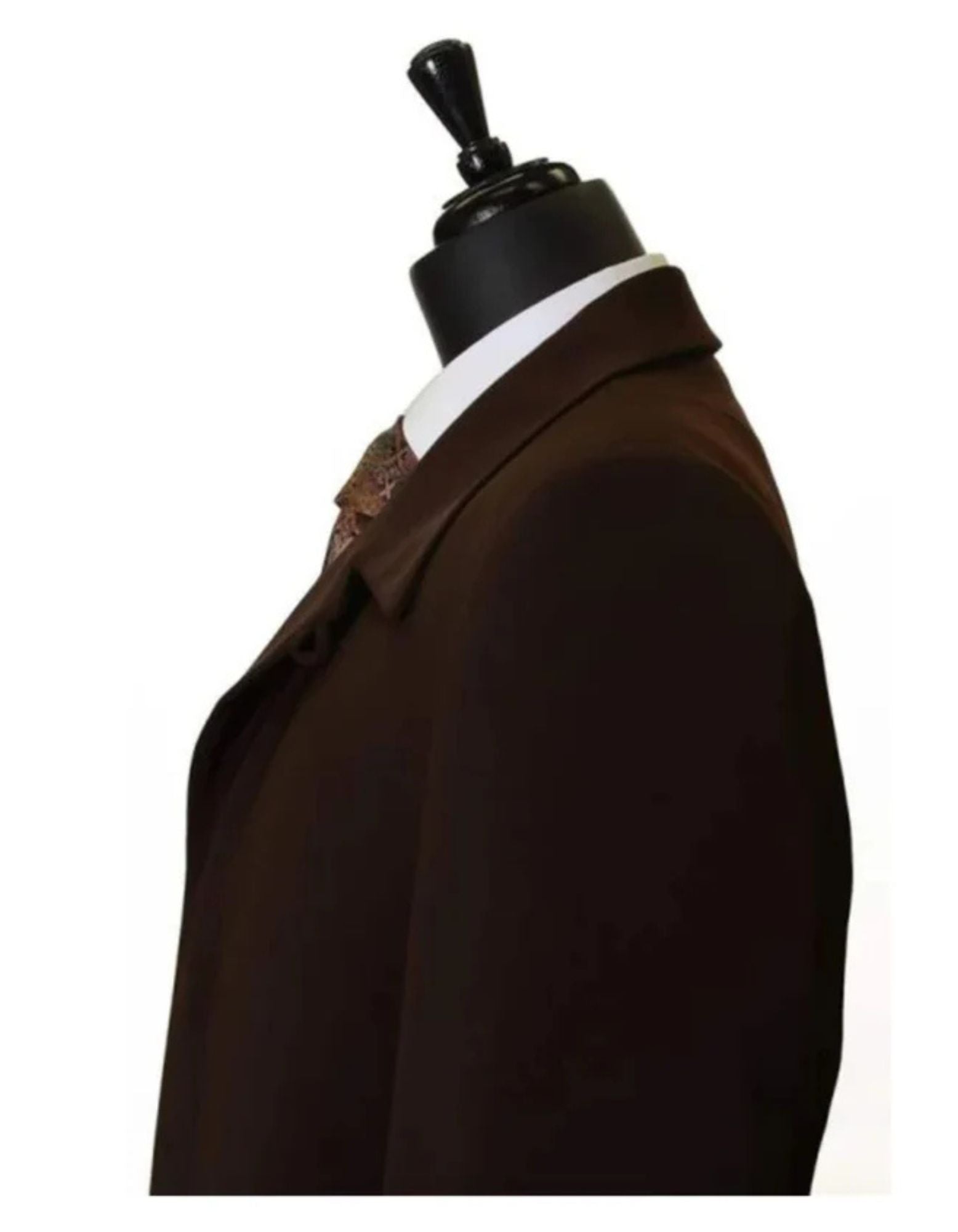 Carmel Zhao Dress Trench Dress Coat  Priced Available In Big & Tall Sizes Coco Chocolate brown Top Coat