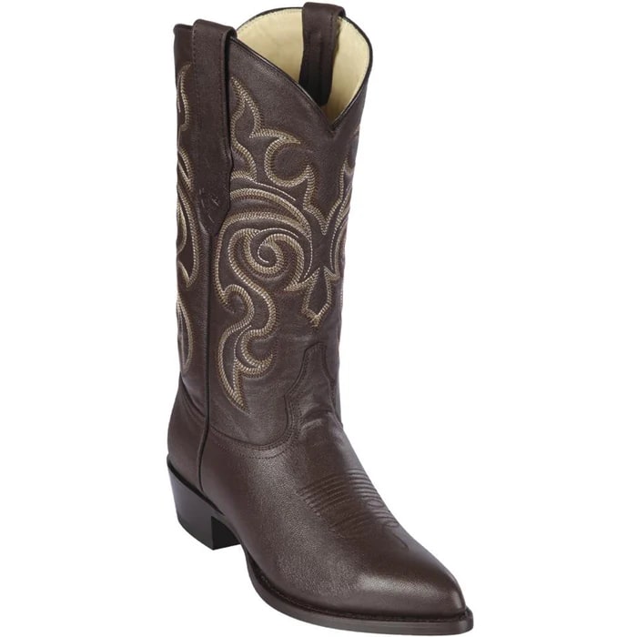 J Toe Cowboy Boots - J Toe Western Boots - Los Altos Boots - Mens Dress Cowboy Boot - Low Priced Brown Cowboy Boots J-Toe-  in Brown - 6