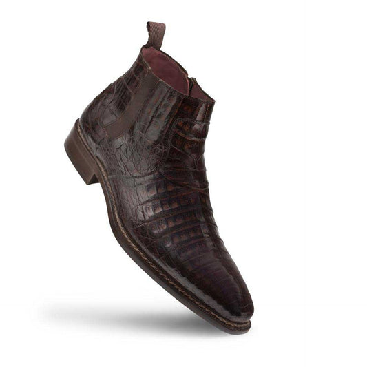 Blackmore Brown Genuine Crocodile Plain Toe Mens Boot By Mezlan Made In Spain Brand-New Designer Collection