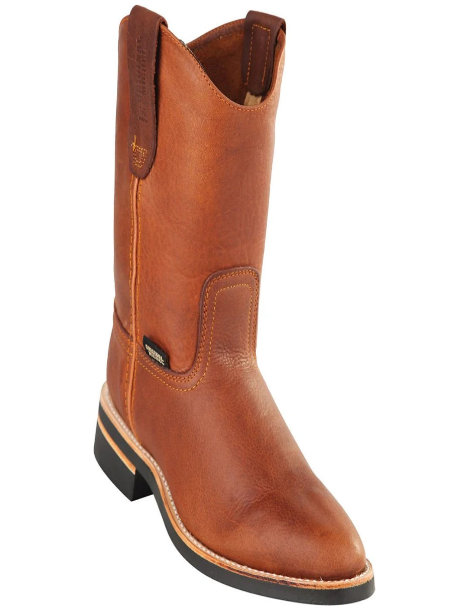 Orignal Michel Grisly Honey and Brown Roper Work Boot - 6 Standard / D / Medium