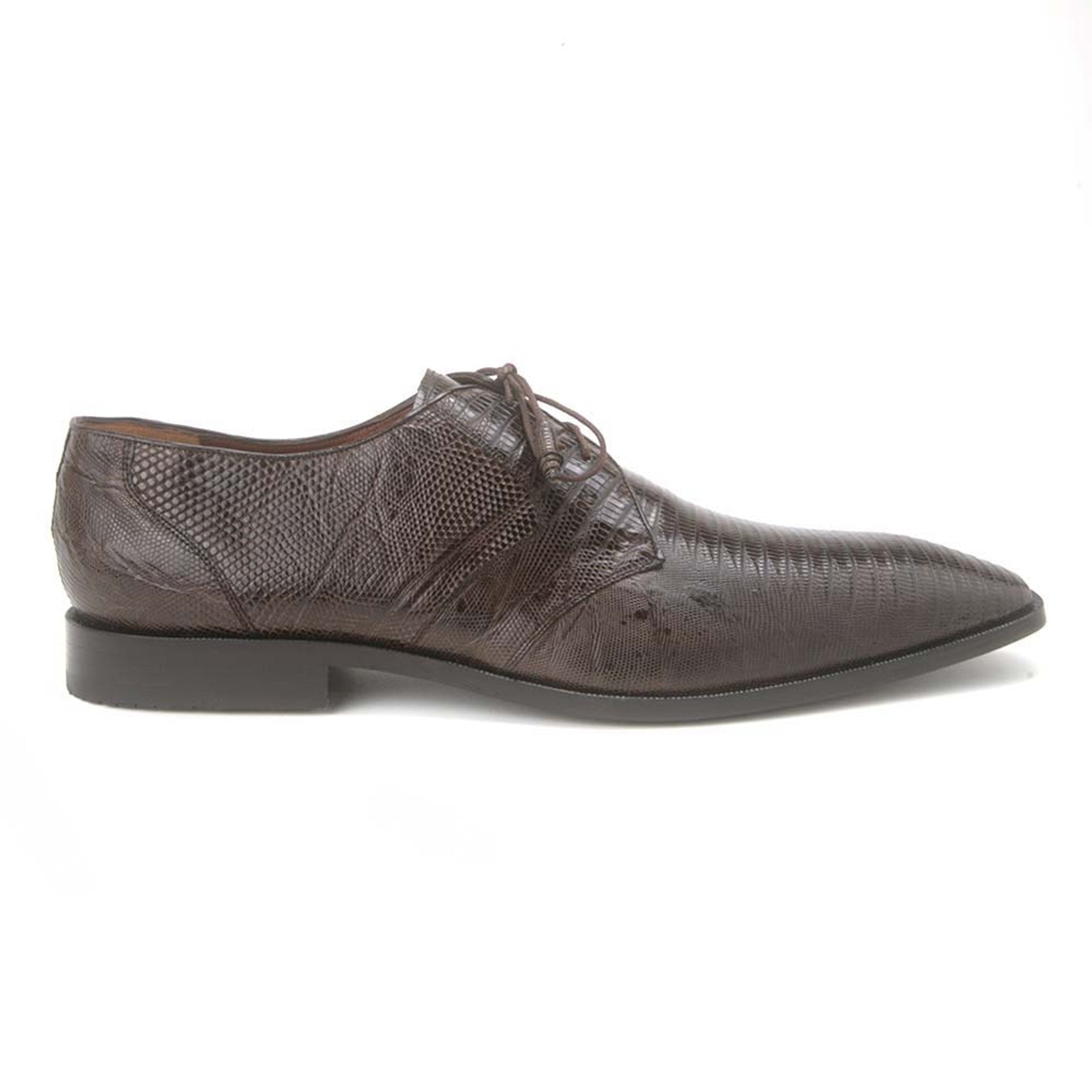 Los Altos Men's Oxford Brown Genuine Teju Lizard Natural Shoes - 6