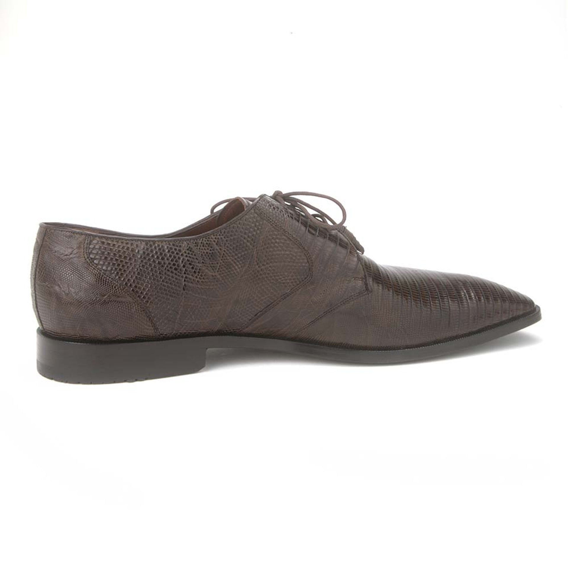 Los Altos Men's Oxford Brown Genuine Teju Lizard Natural Shoes - 6