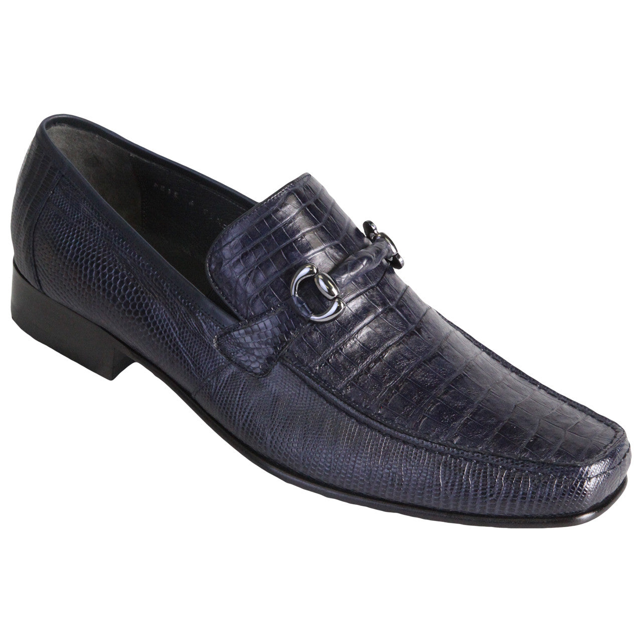 Los Altos Brown Genuine Caiman Belly & Exotic Lizard Loafer - 8