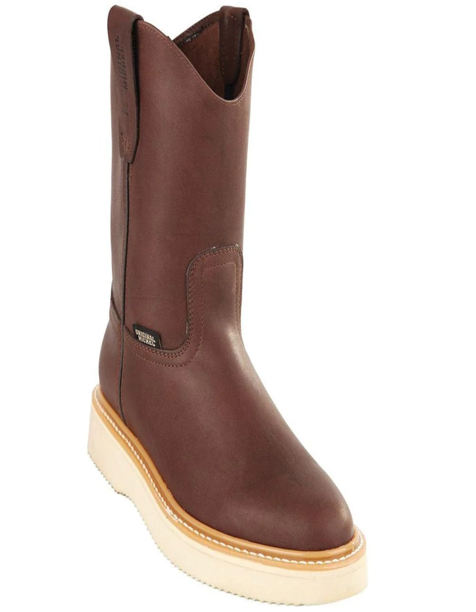 Original Michel Grasso Leather Work Boots - 6 Standard / D / Medium