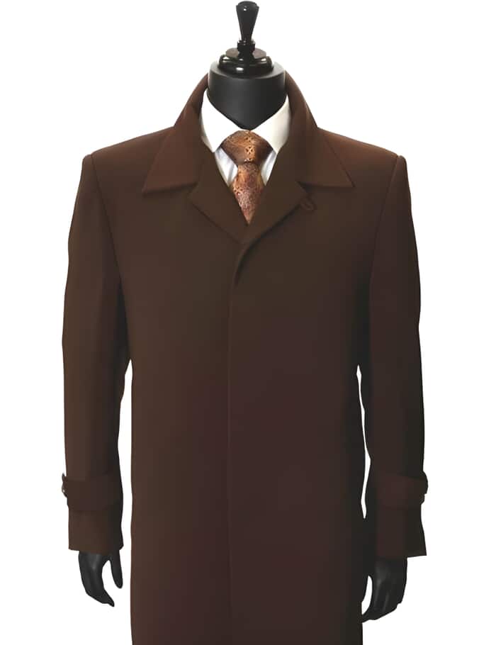 All Weather Microfiber Gaberdine Dress Coat  Priced Available In Big & Tall Sizes Trendy Classic  Big And Tall Trench Coat Coco Chocolate brown